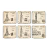 Pimpernel Postcard Sketches Set of 6 Coasters Online