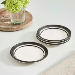 Portmeirion Potter's Stripe Bread Plate, Black New