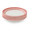 Portmeirion Potter's Stripe Set of 4 Bread Plates, Red Hot
