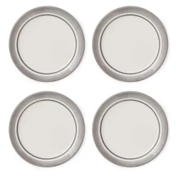 Portmeirion Potter's Stripe Set of 4 Bread Plates, Grey Clearance