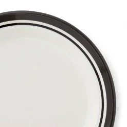 Portmeirion Potter's Stripe Set of 4 Bread Plates, Black Outlet