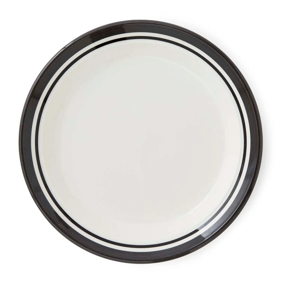 Portmeirion Potter's Stripe Set of 4 Bread Plates, Black Outlet