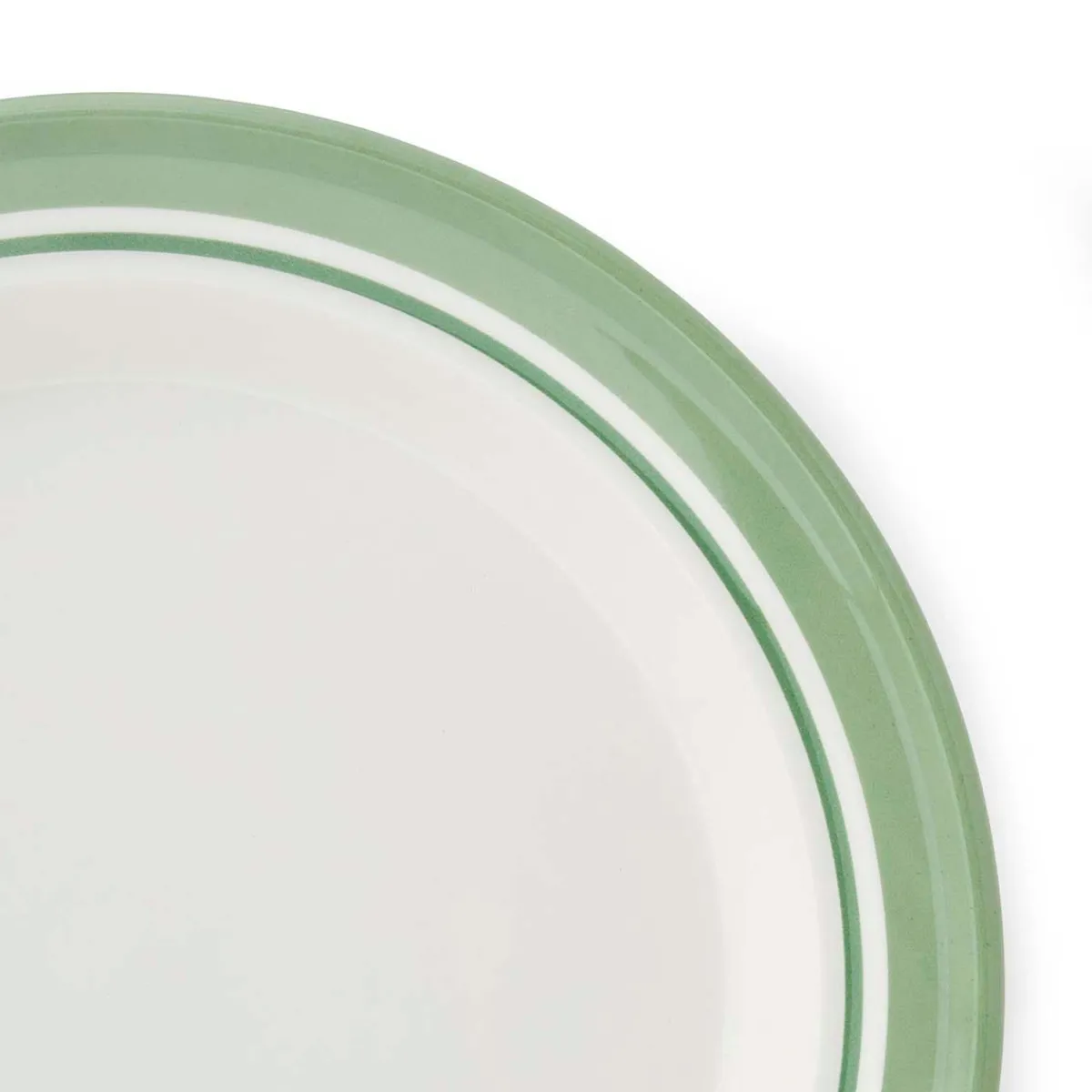 Portmeirion Potter's Stripe Set of 4 Dinner Plates, Green Hot