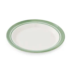 Portmeirion Potter's Stripe Set of 4 Dinner Plates, Green Hot