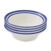 Portmeirion Potter's Stripe Set of 4 Oatmeal Bowls, Blue Sale