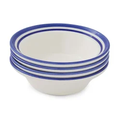 Portmeirion Potter's Stripe Set of 4 Oatmeal Bowls, Blue Sale