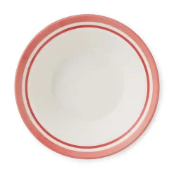 Portmeirion Potter's Stripe Set of 4 Oatmeal Bowls, Red Hot