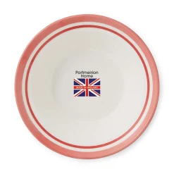Portmeirion Potter's Stripe Set of 4 Oatmeal Bowls, Red Hot