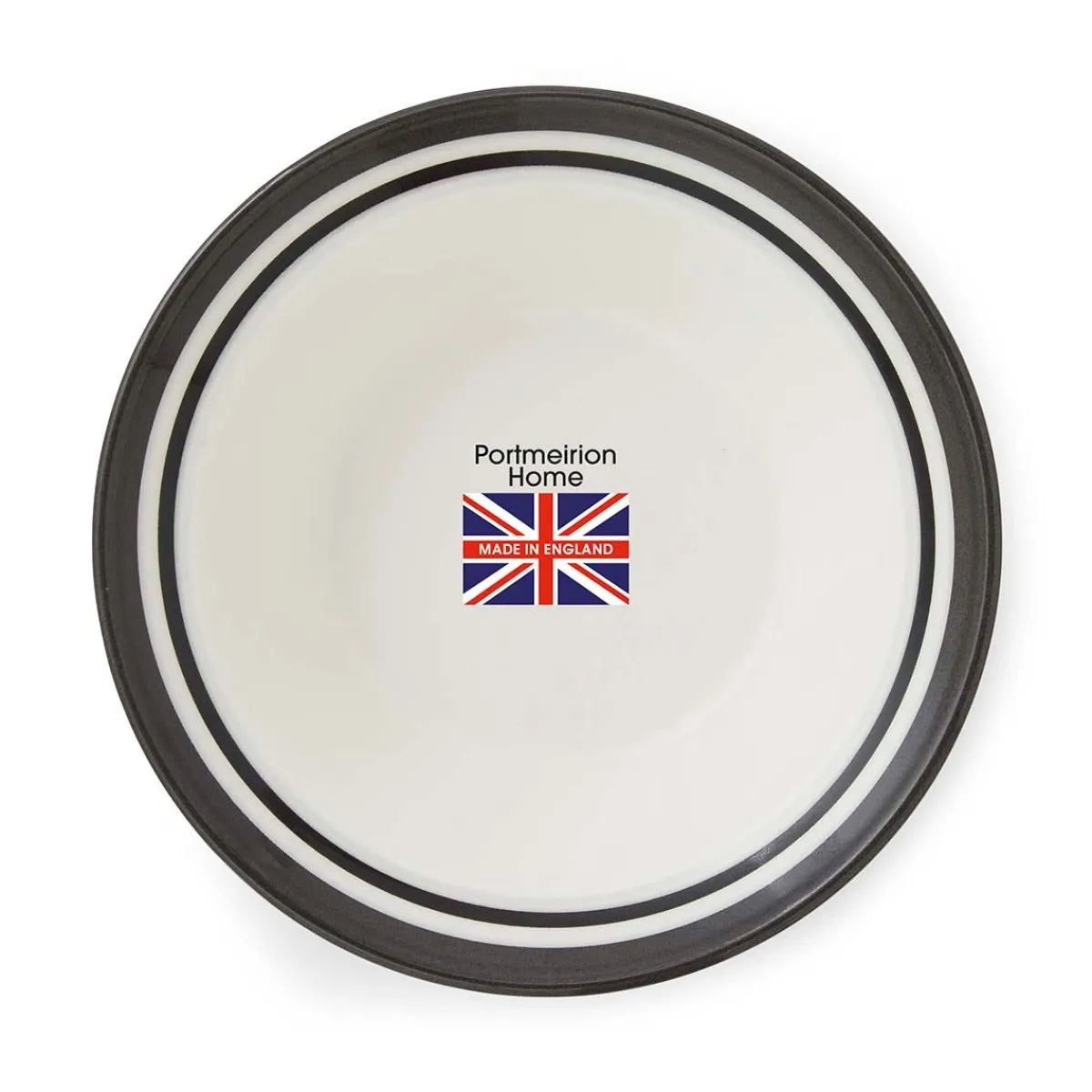 Portmeirion Potter's Stripe Set of 4 Oatmeal Bowls, Black Outlet