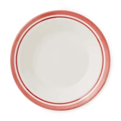 Portmeirion Potter's Stripe Set of 4 Soup Plates, Red Hot