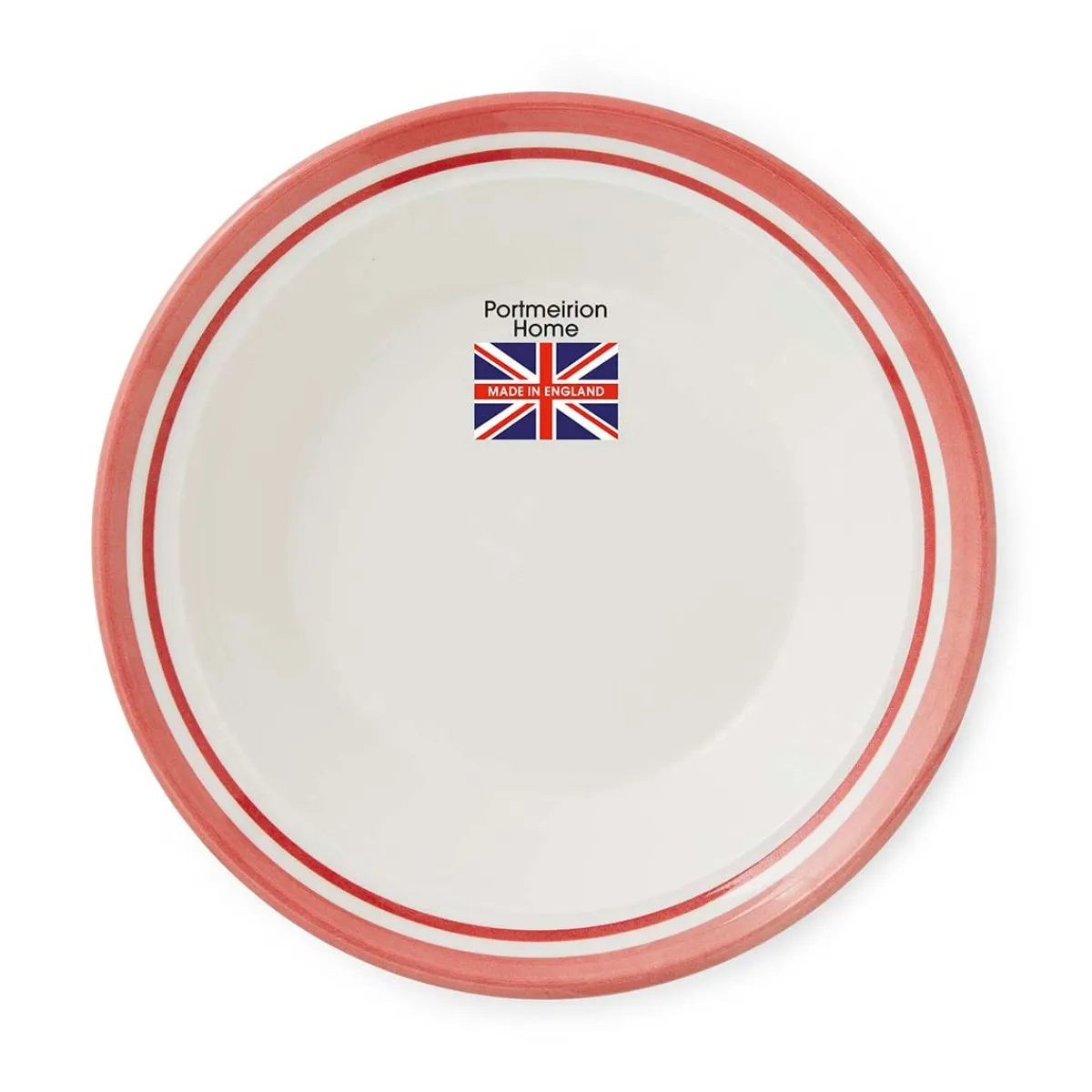 Portmeirion Potter's Stripe Set of 4 Soup Plates, Red Hot