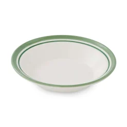 Portmeirion Potter's Stripe Set of 4 Soup Plates, Green New