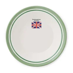 Portmeirion Potter's Stripe Set of 4 Soup Plates, Green New