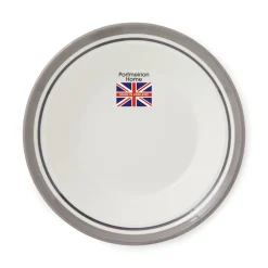 Portmeirion Potter's Stripe Set of 4 Soup Plates, Grey Clearance