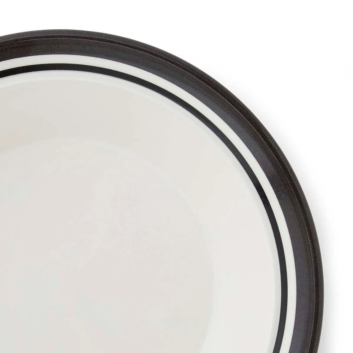 Portmeirion Potter's Stripe Set of 4 Soup Plates, Black Online