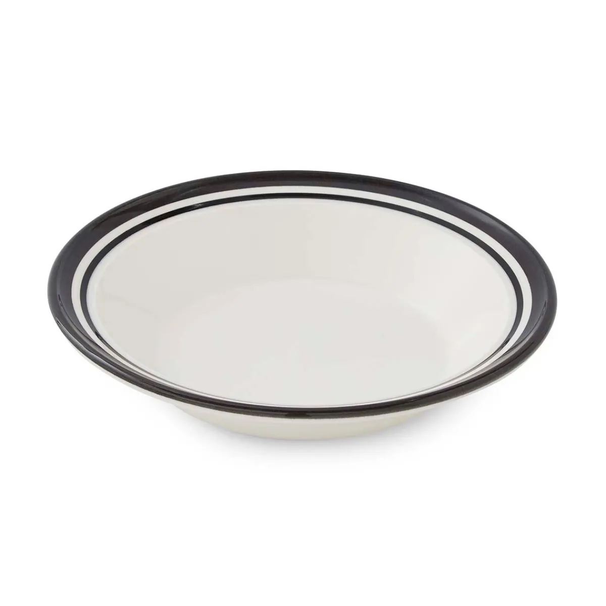 Portmeirion Potter's Stripe Set of 4 Soup Plates, Black Online