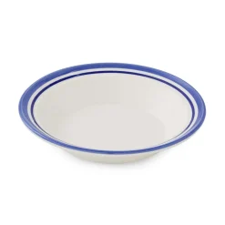 Portmeirion Potter's Stripe Set of 4 Soup Plates, Blue Hot