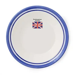 Portmeirion Potter's Stripe Set of 4 Soup Plates, Blue Hot