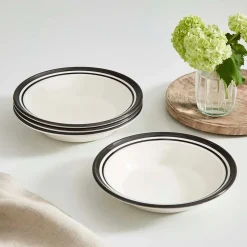 Portmeirion Potter's Stripe Soup Plate, Black Best