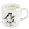 Royal Worcester Wrendale Designs Congratulations Large Fine Bone China Mug New
