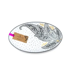 Portmeirion Sara Miller Artisanne Noir Medium Serving Platter Outlet
