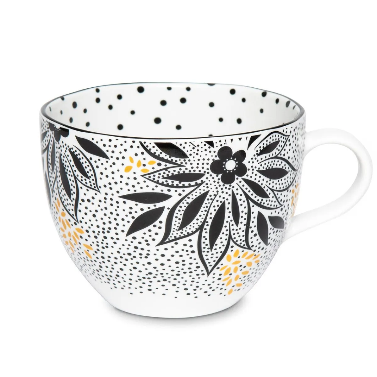 Portmeirion Sara Miller Artisanne Noir Mug, Lotus Online