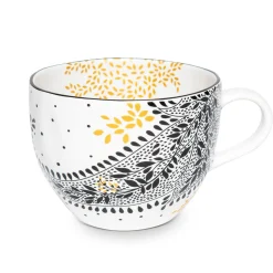 Portmeirion Sara Miller Artisanne Noir Mug, Paisley Outlet