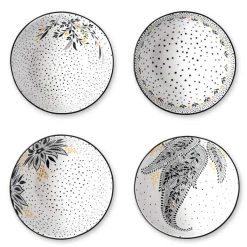 Portmeirion Sara Miller Artisanne Noir Set of 4 Cereal Bowls Discount