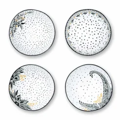 Portmeirion Sara Miller Artisanne Noir Set of 4 Rice Bowls Best