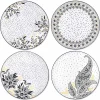 Portmeirion Sara Miller Artisanne Noir Set of 4 Dinner Plates Outlet