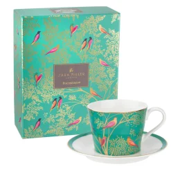 Portmeirion Sara Miller Chelsea Teacup & Saucer, Green Hot