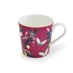 Portmeirion Sara Miller Orchard Mug, Deep Mauve Outlet