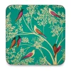 Pimpernel Sara Miller Set of 6 Bird Coasters, Green Hot