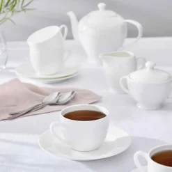 Royal Worcester Serendipity Platinum Set of 4 Teacup & Saucer Outlet