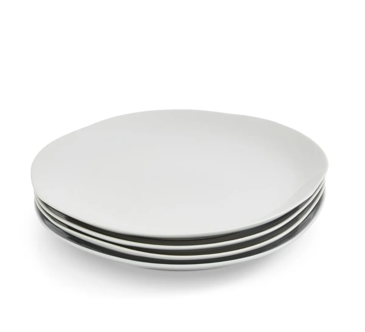 Portmeirion Sophie Conran Arbor 4 Dinner Plates, Grey Clearance