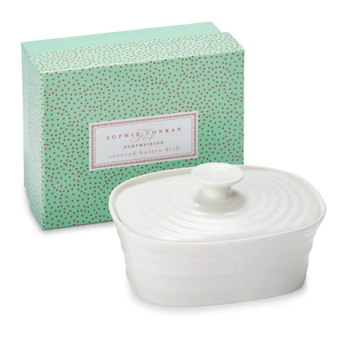 Portmeirion Sophie Conran Covered Butter Dish, White Sale