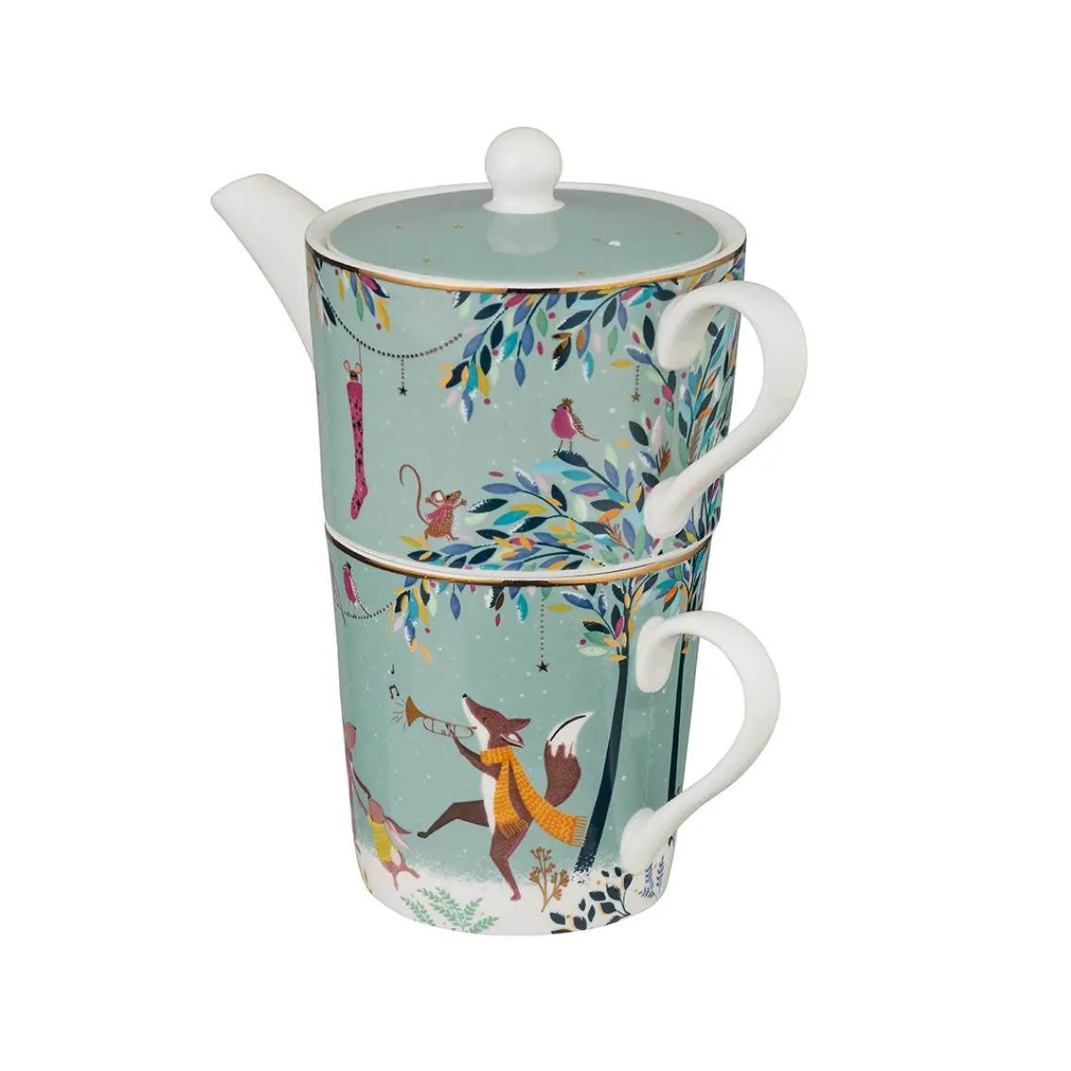 Portmeirion Woodland Tales Tea for One, Merry Band Best