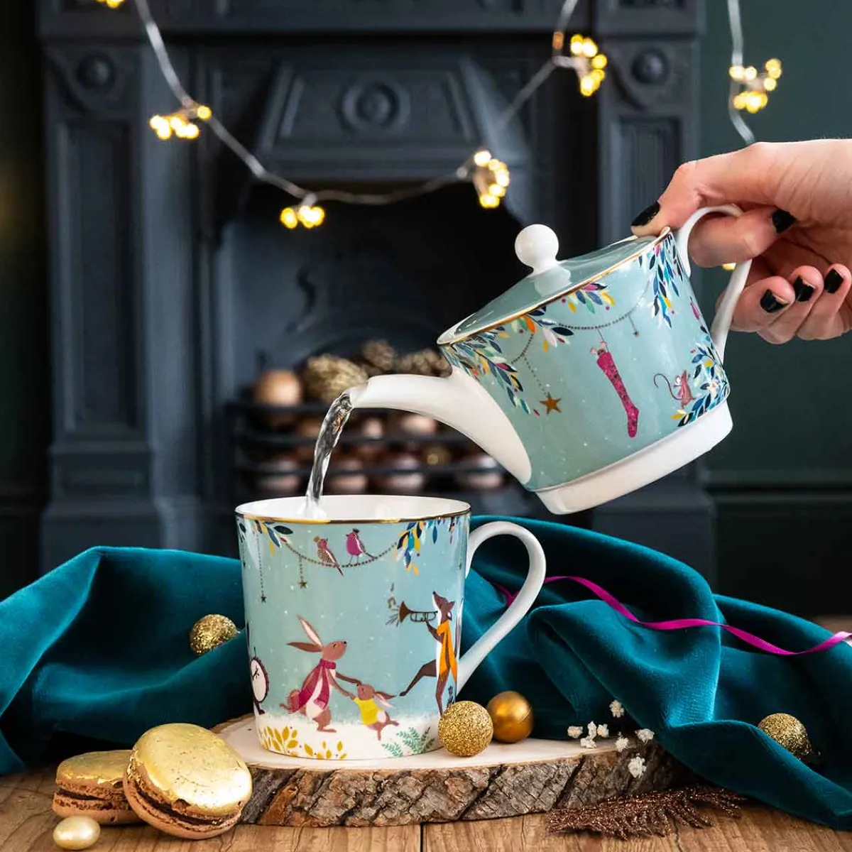 Portmeirion Woodland Tales Tea for One, Merry Band Best