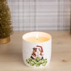 Wrendale Designs Guinea Pig Festive Candle Fashion