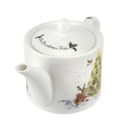 Royal Worcester Wrendale Designs Oh Christmas Tree 1pt Teapot Clearance