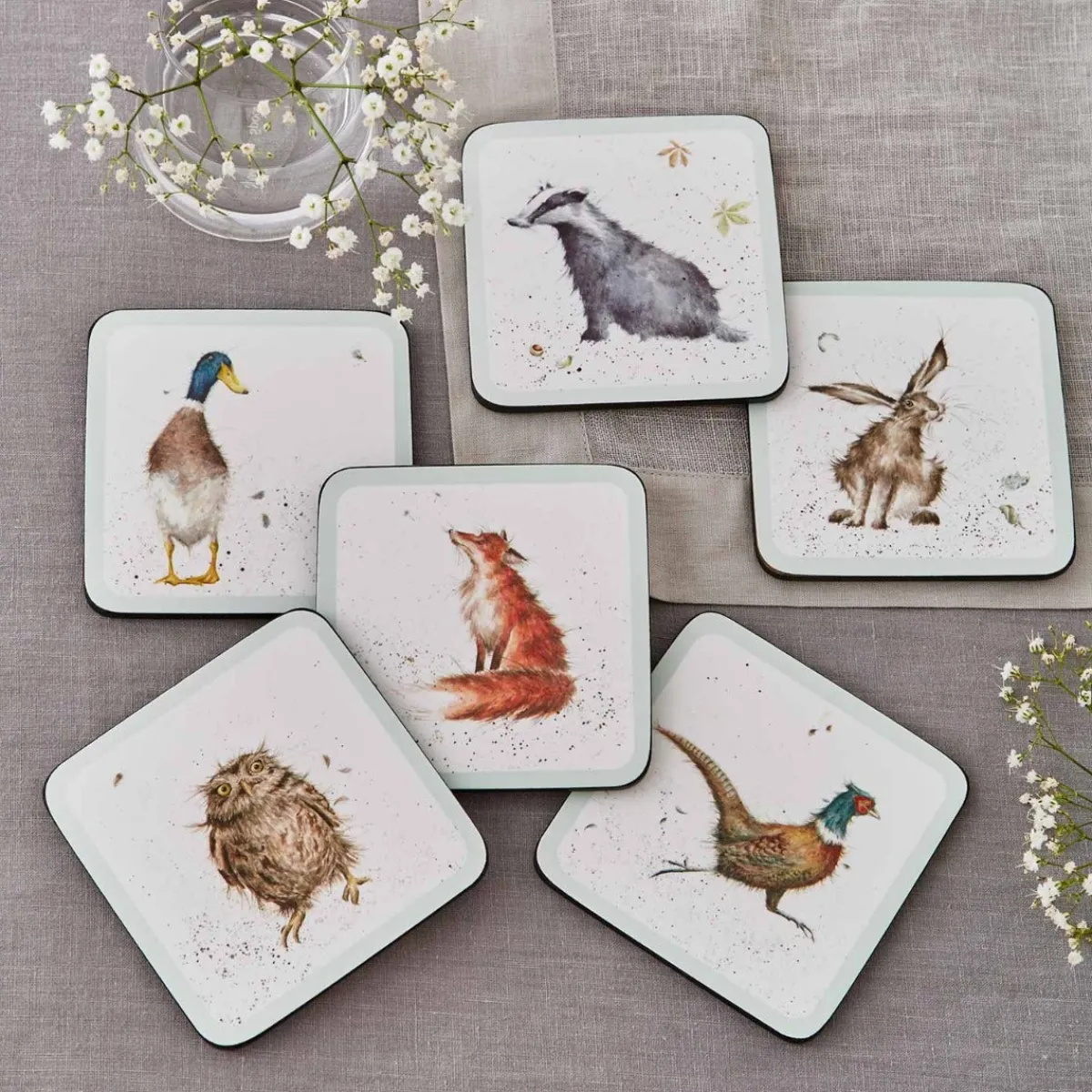 Pimpernel Wrendale Designs Set of 6 Coasters Clearance