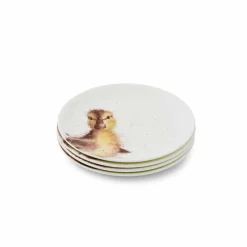 Royal Worcester Wrendale Designs Set of 4 Coupe Side Plates Hot